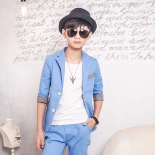 儿童西装休闲套装男童礼服中大童韩版春秋钢琴演出服小孩西服外套