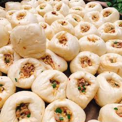 龙游特色葱花馒头酒酿馒头笋干夹心馒头早餐点心