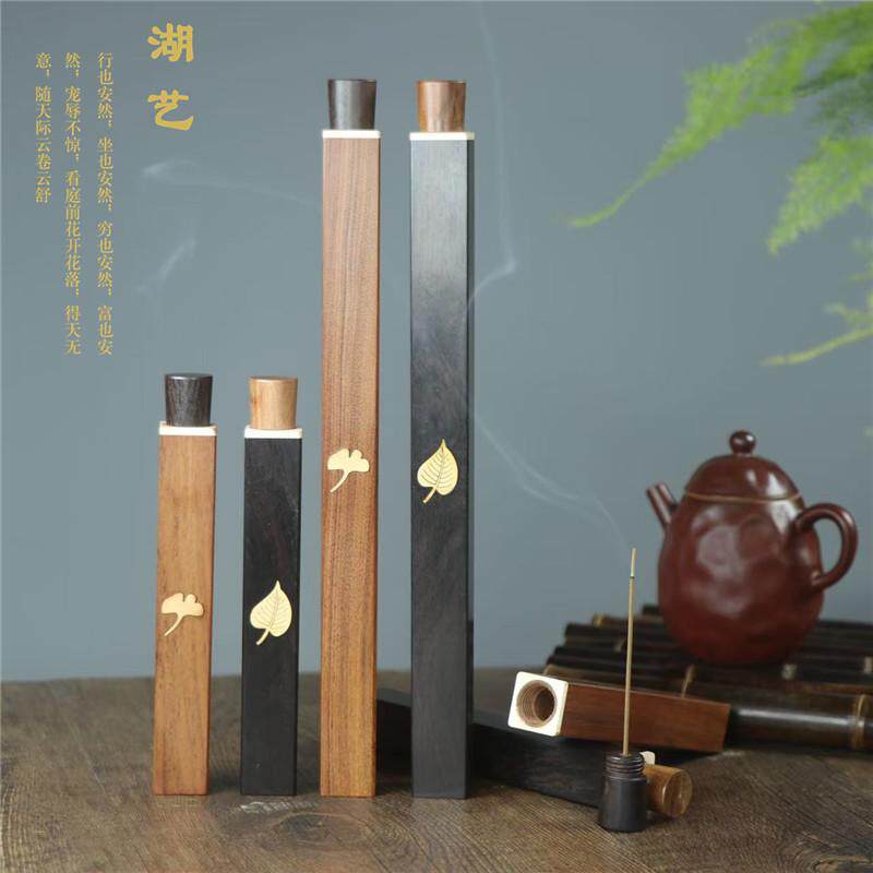 黑檀木短款长款方形线香筒线香盒图片