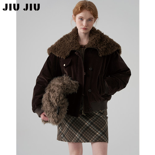 12.26上新两穿可调节复古连帽羽绒服女冬季2025新款工装风派克服