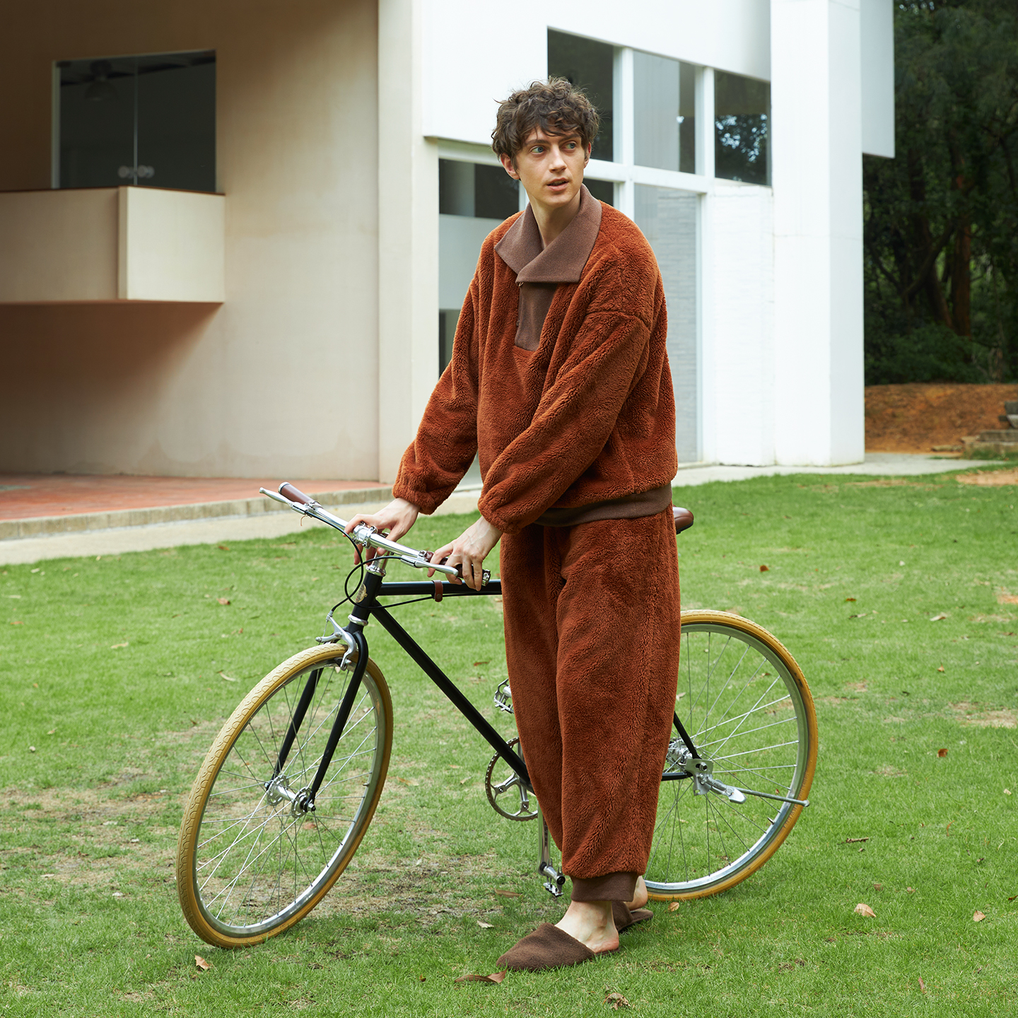 冬季特厚双面绒运动风男士