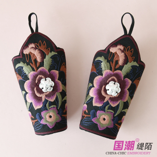 古风手套中国风刺绣护腕女夏新款 护腕手套女 复古民族风手套薄款