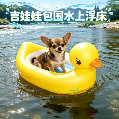 吉娃娃狗浮排小大型犬全包围小狗狗狗水上浮床宠物装备泳圈游泳的