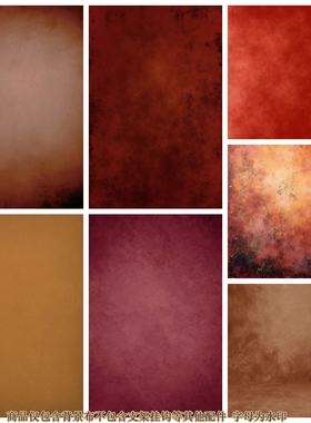 红色复古仿真油画肌理背景布棕色少女人像室内写真婚纱摄影写真布