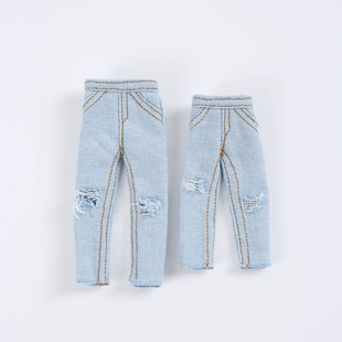 新款 大12分娃衣 阿巳2 妖精体 阿巳3 破洞裤 长裤 修身西裤