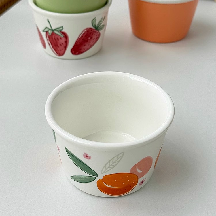 韩国ins可爱撞色多巴胺陶瓷早餐点心甜品汤小碗零食果酱布丁饭碗