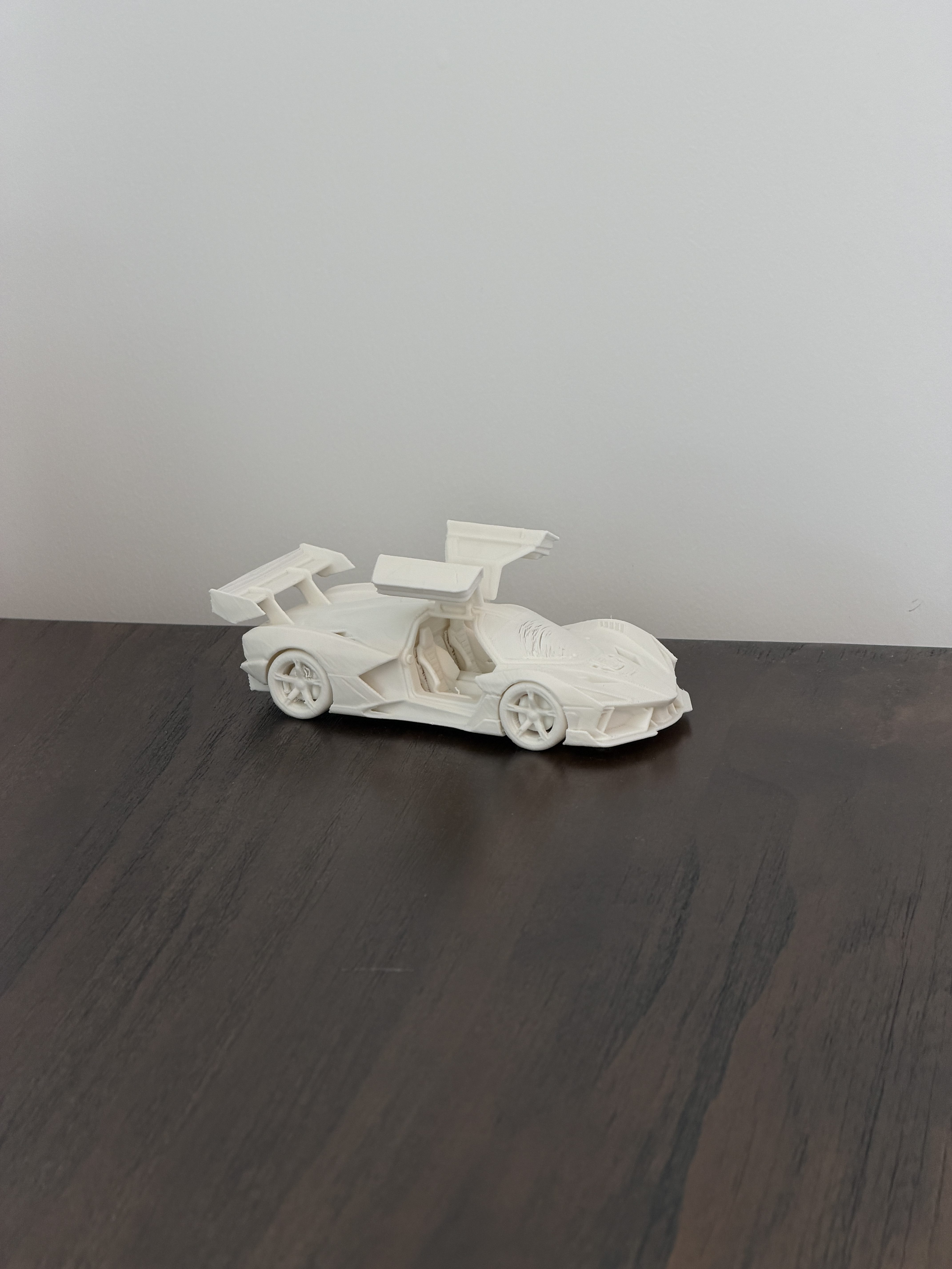 鸥翼门超跑3D打印模型高细节拼装跑车摆件静态汽车模型桌面装饰