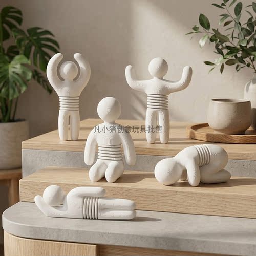 迷你多姿势弹簧人偶3D打印解压