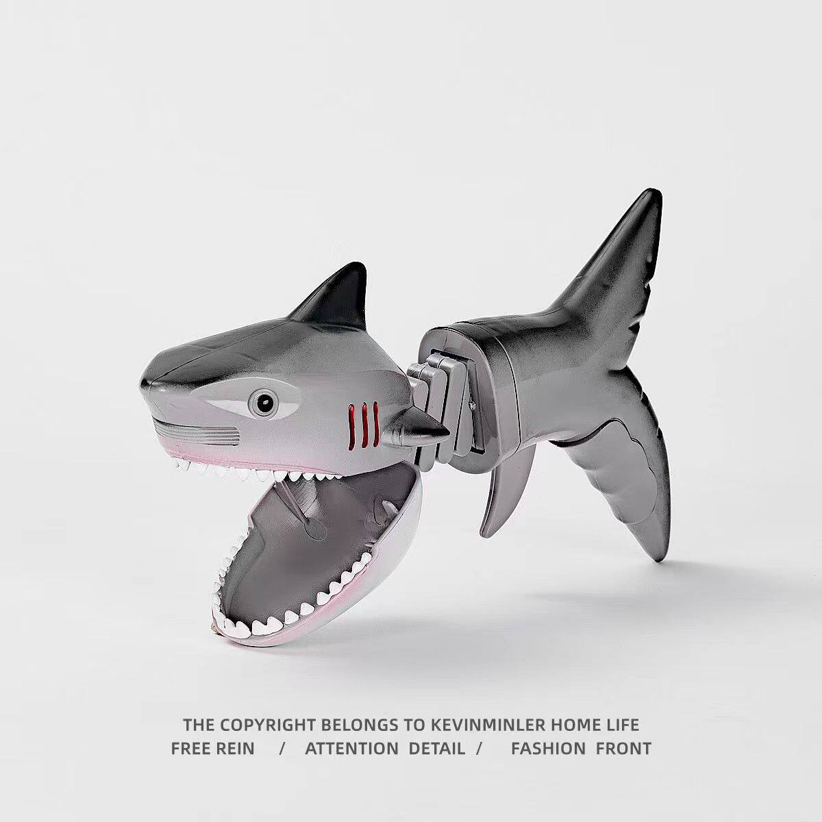 无聊解压手持会咬手鲨鱼弹簧伸缩按压恐龙机械手夹子创意整蛊玩具