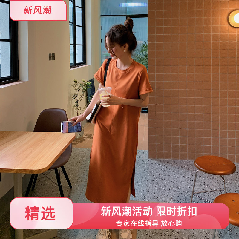 现货小个子新款Q453P90K1382024夏季新甜美结T恤裙数据好买家秀 女装/女士精品 连衣裙 原图主图