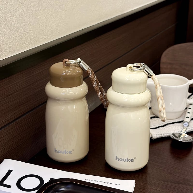 水杯ins简约小众奶瓶保温杯小容量女生高颜值小巧便携式新款杯子图片