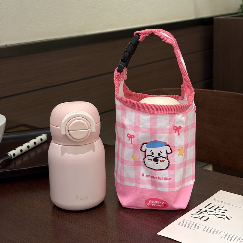 【有手提袋】吸管保温杯女316不锈钢水杯迷你小容量儿童学生杯子