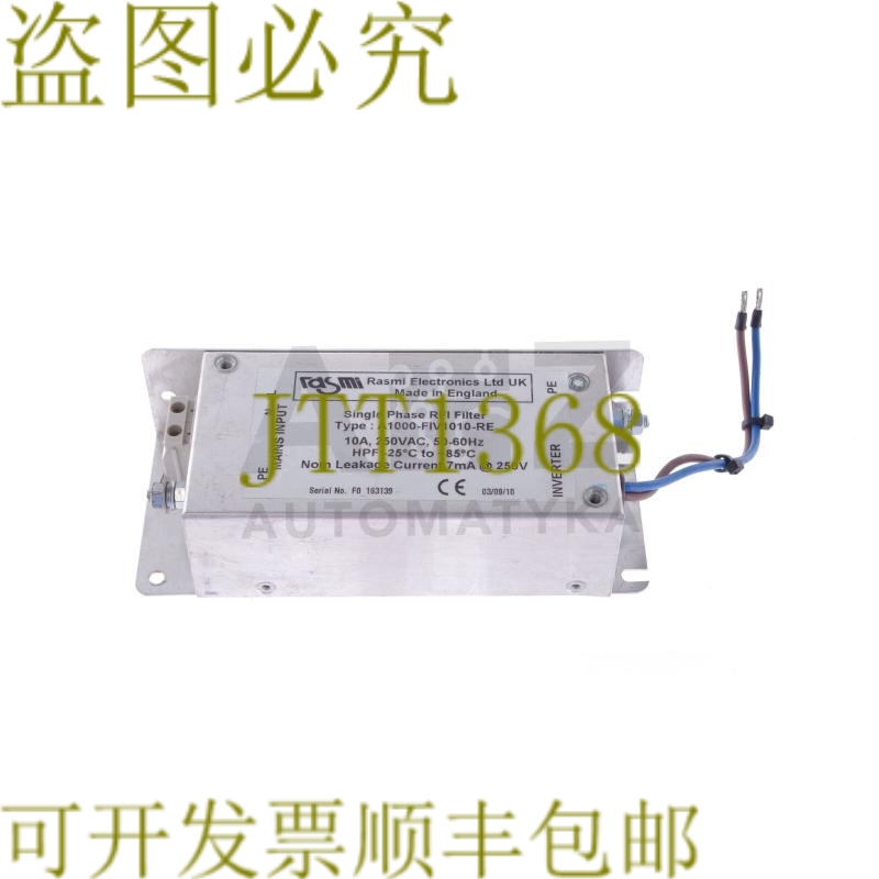 原装供应RASMI 单相 RFI 过滤器 A1000-FIV1010-RE A1000FIV1010R