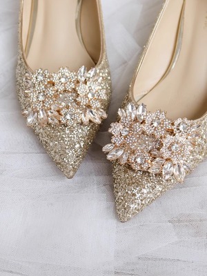 婚纱两穿秀禾水晶高跟鞋新娘鞋~~