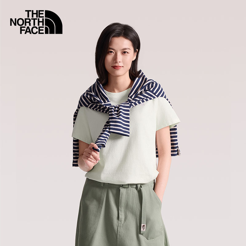 北面短袖女26春夏新款TheNorthFace户外休闲透气圆领棉质T恤|8GWF