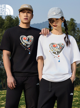 北面短袖T恤男女情侣26春夏新款印花舒适透气户外休闲棉短袖|8GW1