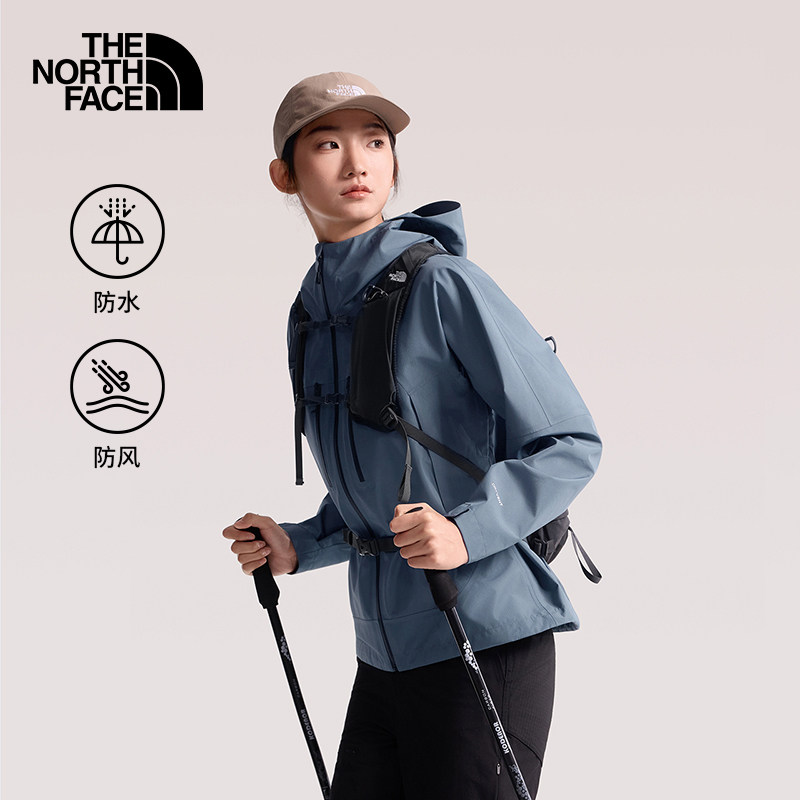 北面冲锋衣女款防水硬壳外套户外秋冬连帽上衣TheNorthFace|8HRT图片