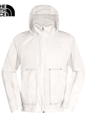 北面防风夹克女25新款户外防风防泼溅轻薄透气连帽夹克外套83UW