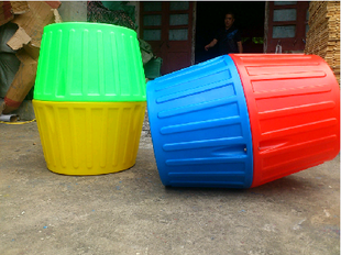 感统训练器材彩色大滚筒幼儿园游乐玩具感统训练彩色钻洞大滚桶