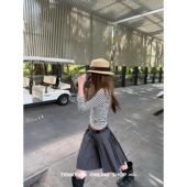 十一石 气质拿捏重工压褶不规则A字半身裙女气质显瘦西装 百褶裙II