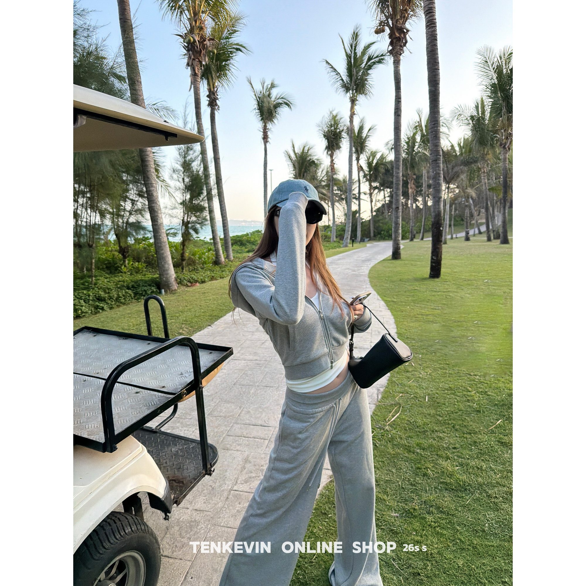 十一石 拉链长袖短款连帽卫衣宽松显瘦直筒阔腿卫裤女休闲套装II,女装/女士精品,时尚套装,淘宝优惠券,粉丝福利购,淘宝优惠卷