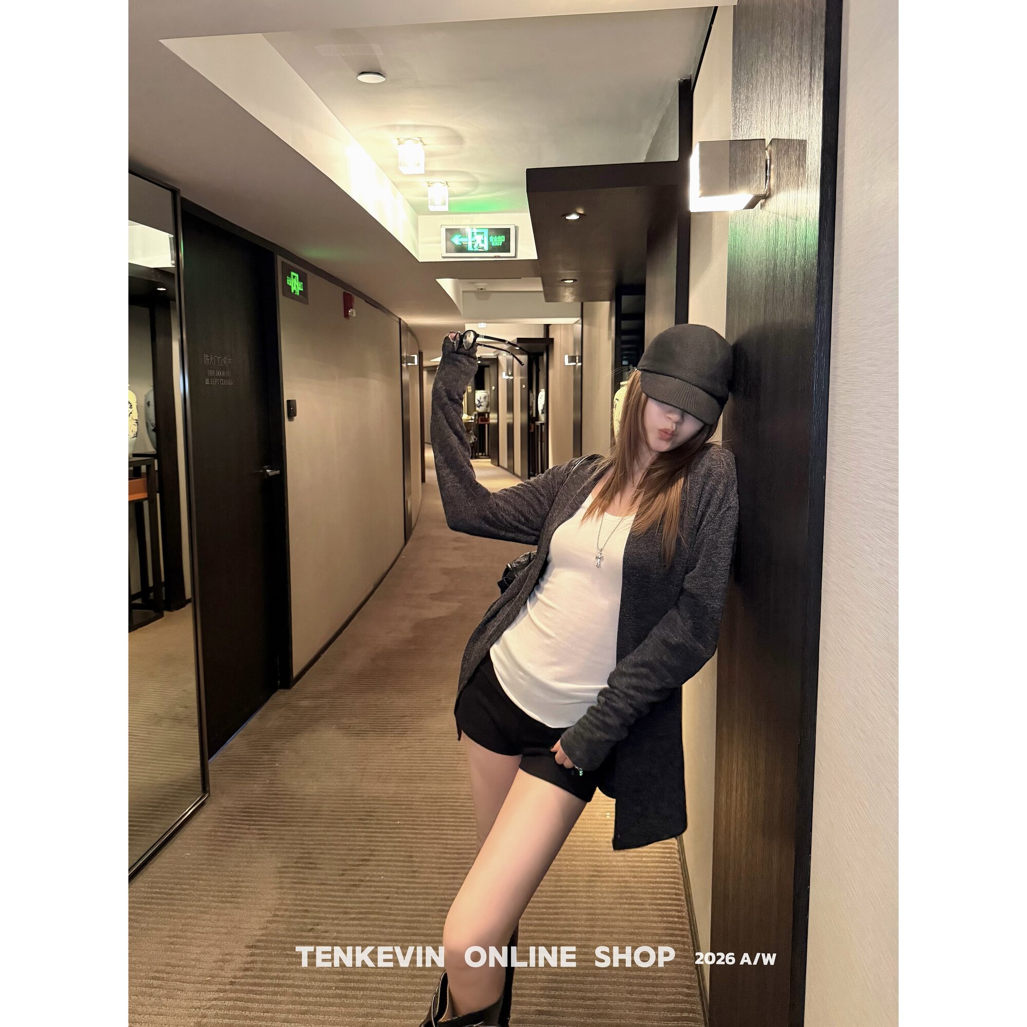 十一石 慵懒纸片人 宽松显瘦垂坠感针织开衫外套女早秋长袖上衣