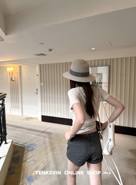 十一石 超jue比例 辣妹低腰工装短裤女小个子宽松显瘦直筒休闲裤