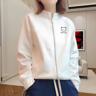 上衣 立领女士春秋小众拉链设计加绒加厚宽松显瘦卫衣女装 韩版 新款