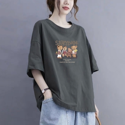 短袖T恤女纯棉上衣宽松