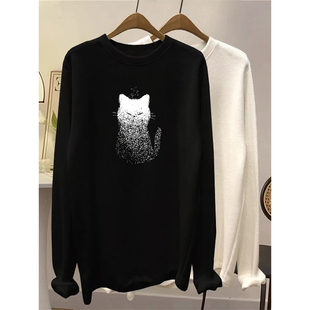 时尚 中长款 女秋冬新款 长袖 宽松设计感胖mm德绒保暖外套 圆领打底衫