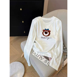 新款 宽松防晒衫 雪花棉长袖 简约大码 ins上衣 t恤女小众时尚 2026夏季