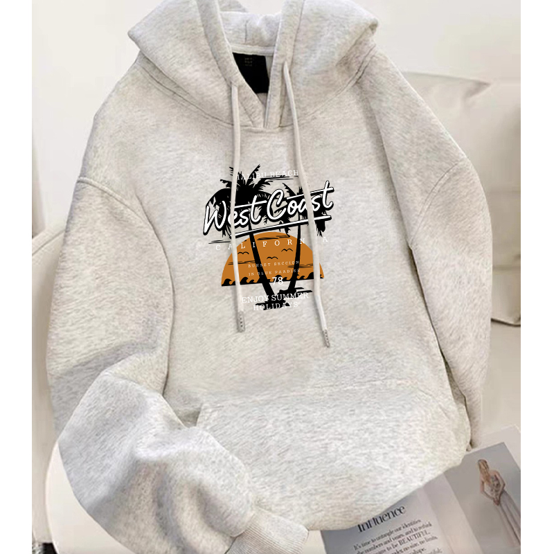 中长款连帽卫衣秋冬新款时尚百搭加绒加厚大码宽松遮屁股胖mm上衣