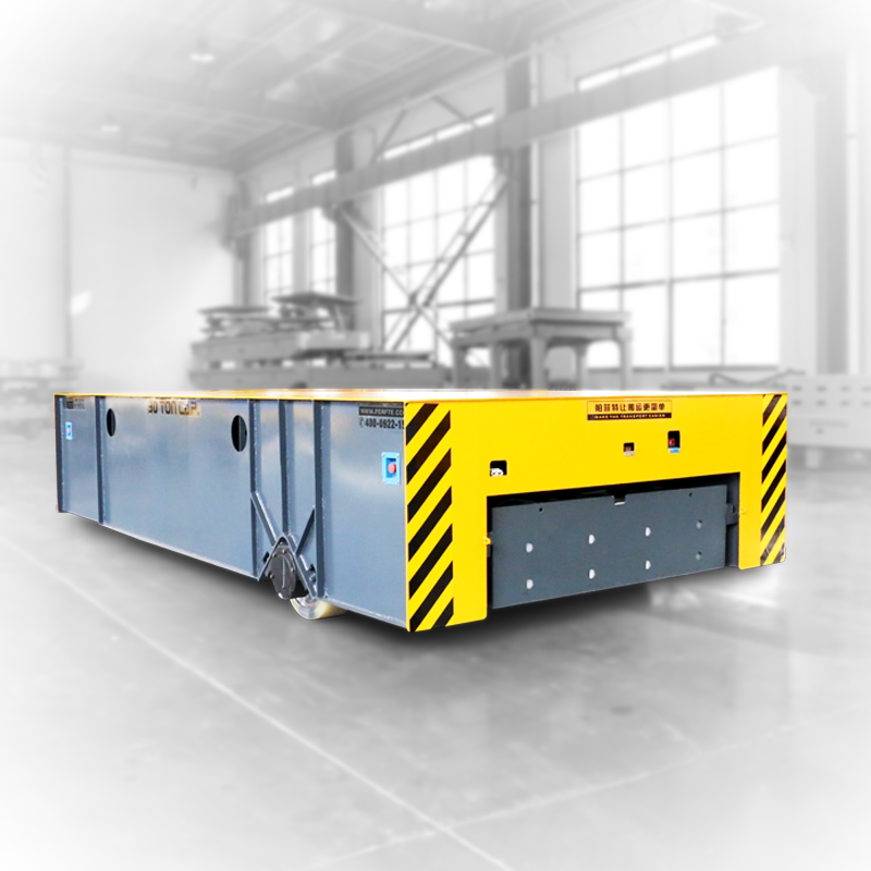 车间轨道平板车蓄电池低压过跨轨道电动平车重型搬运工具地轨小车