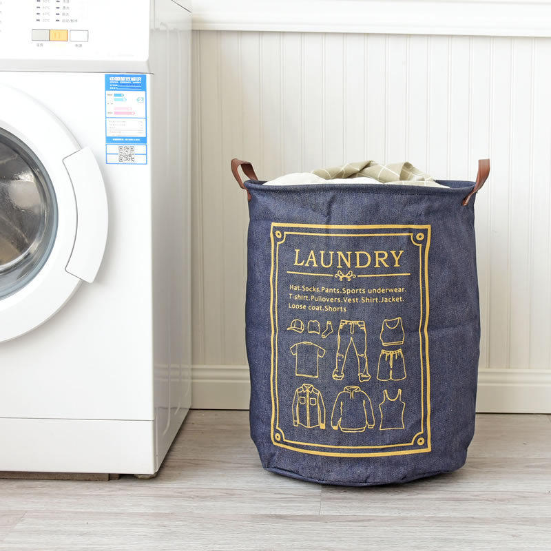 大号牛仔脏衣桶 laundry系列家居整理收纳落地筐0762