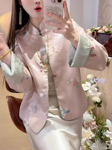 新中式国风外套女2025春秋新款高级感气质唐装上衣复古盘扣唐装