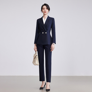 诗璐雅职业装女秋冬气质经理西服时尚售楼部美容院西装工作服套装