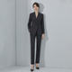 女秋冬款 西装 时尚 面试服装 两件套 气质职业装 诗璐雅黑色工作服套装