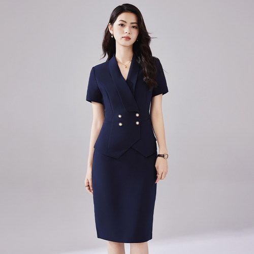 诗璐雅行政前台工作服女神范夏季