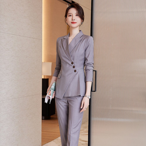 诗璐雅轻奢职业装经理工作套装女