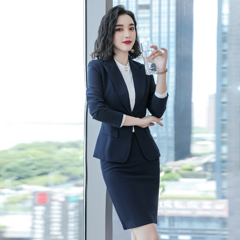 诗璐雅职业装职场面试商务正装置业顾问女装西服工作服西装套装