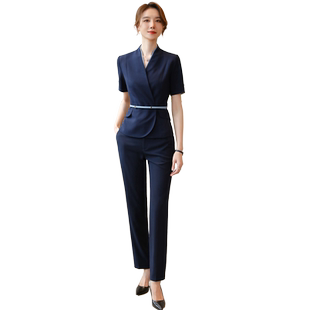 诗璐雅春秋职业装女套装空姐范酒店美容院前台工作装高端员工制服