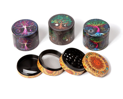 外贸新创意UV彩印全包磨烟器50mm