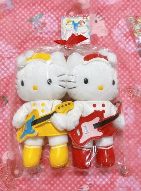 中古绝版三丽鸥吉他手双子kitty mimmy长腿贝斯音乐家非挂件
