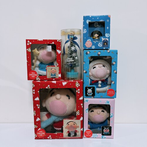 中古绝版圣诞系列三丽鸥大口仔公仔玩偶摆饰minna no tabo xmas