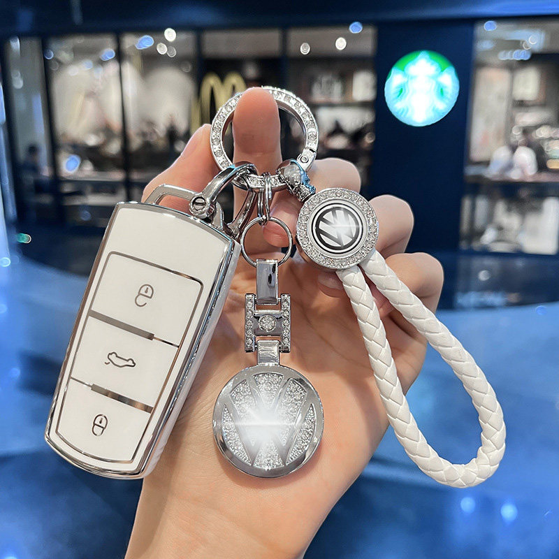 适用23款帕萨特钥匙套2023款大众迈腾330包b8扣男士新cc壳女专用