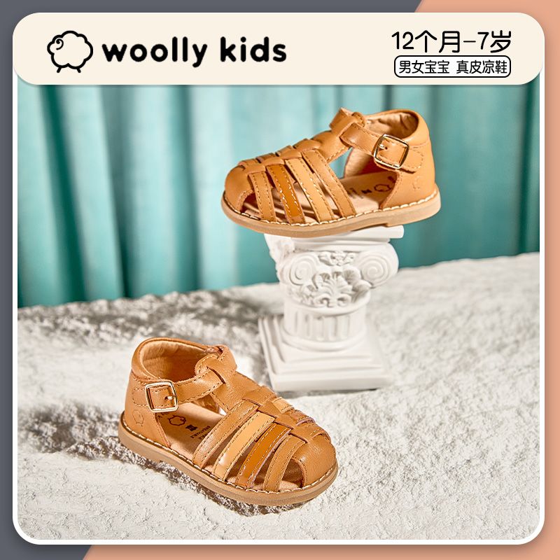 woollykids1~6岁真皮罗马凉鞋