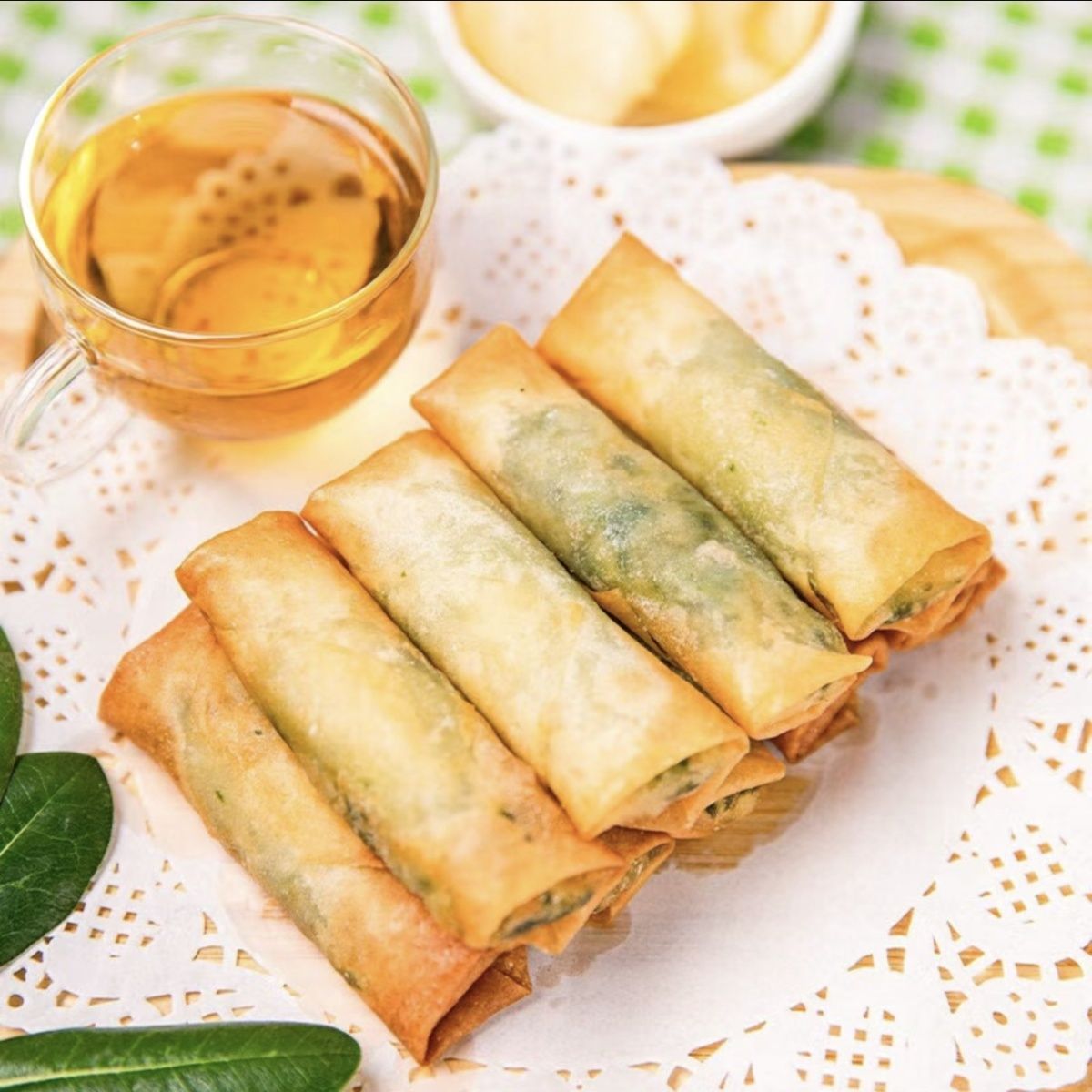 江南风味草头春卷金花菜特色冷冻