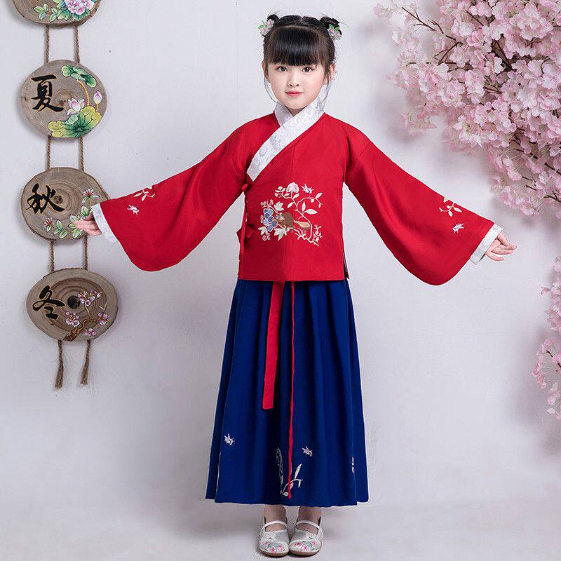 儿童汉服中国风女明制古装国学服