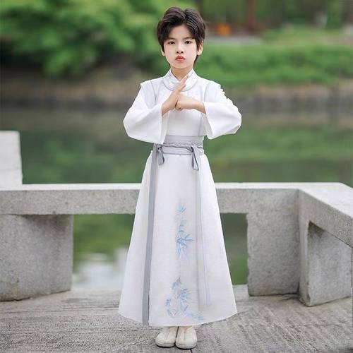 儿童汉服男童春秋款李白明制唐装