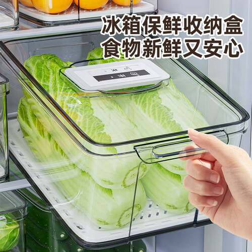 德国特大号冰箱收纳盒保鲜盒食品级专用水果盒蔬菜鸡蛋冷冻大容量